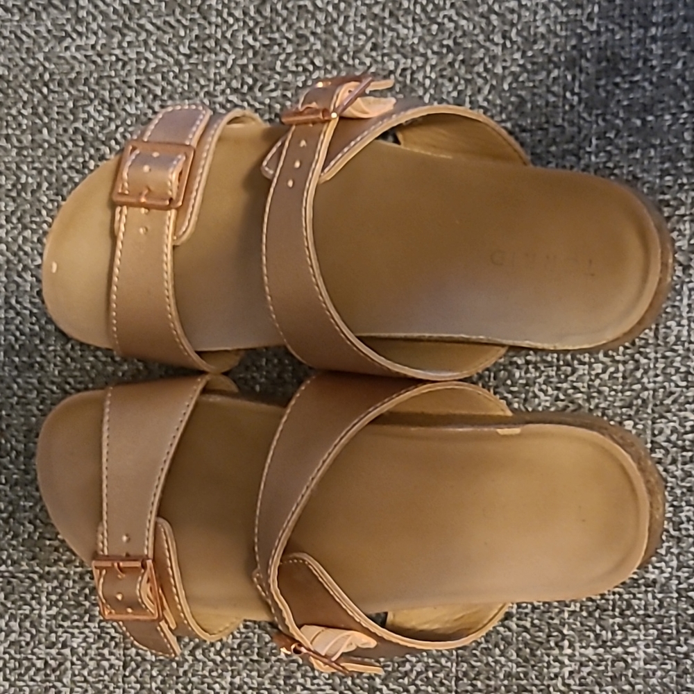 Torrid Rose Gold Buckle Strap Sandles